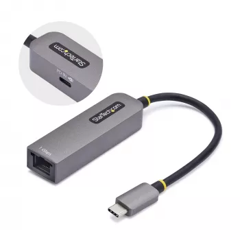 StarTech.com USB-C naar Ethernet-adapter, NIC, 100W PD-passthrough, USB 3.0 Type-C 1 Gbit/s multi-speed netwerkadapter, Thunderbolt-compatibel, Windows & Mac