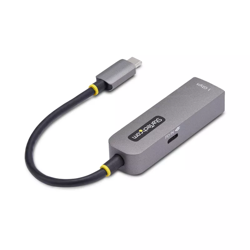 StarTech.com USB-C naar Ethernet-adapter, NIC, 100W PD-passthrough, USB 3.0 Type-C 1 Gbit/s multi-speed netwerkadapter, Thunderbolt-compatibel, Windows & Mac