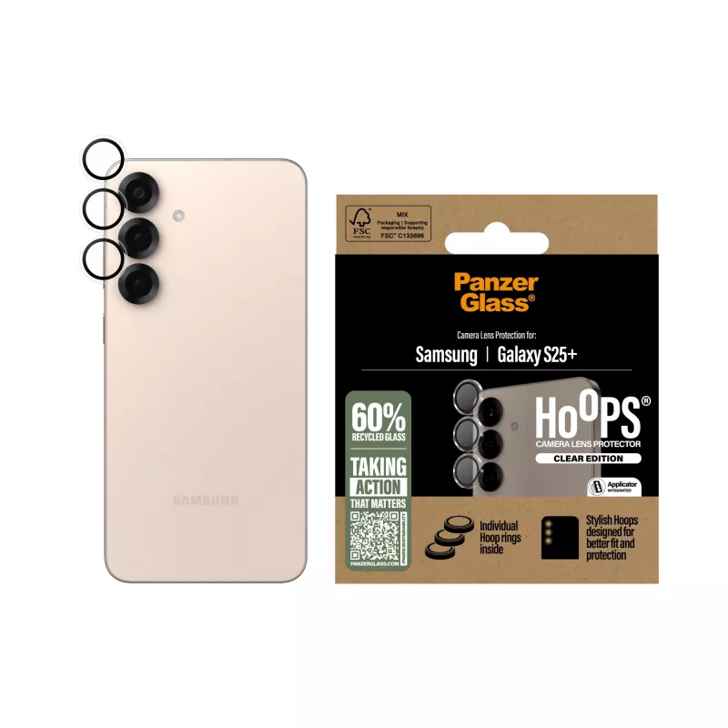 PanzerGlass ® Hoops® cameralensbescherming transparant Samsung Galaxy S25+