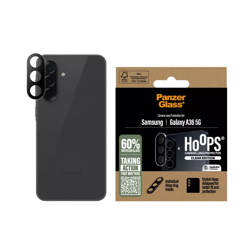 Cameraglasbescherming PanzerGlass Samsung Galaxy A36 5G krasvast stootvast