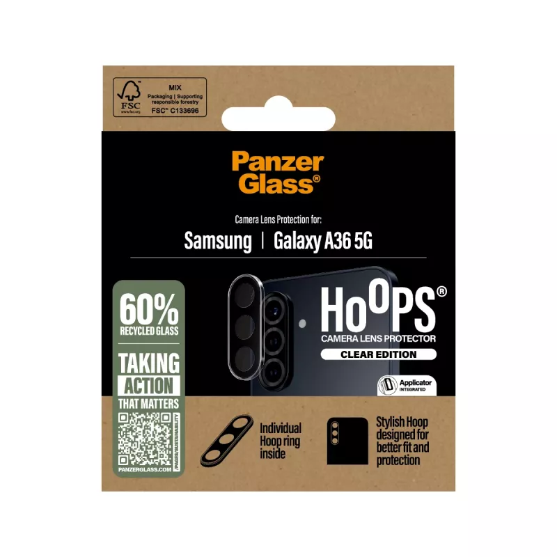 Cameraglasbescherming PanzerGlass Samsung Galaxy A36 5G krasvast stootvast