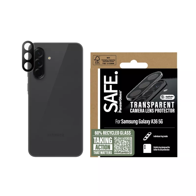 Camera-lensbescherming PanzerGlass Samsung Galaxy A36 5G transparant krasvast stootvast