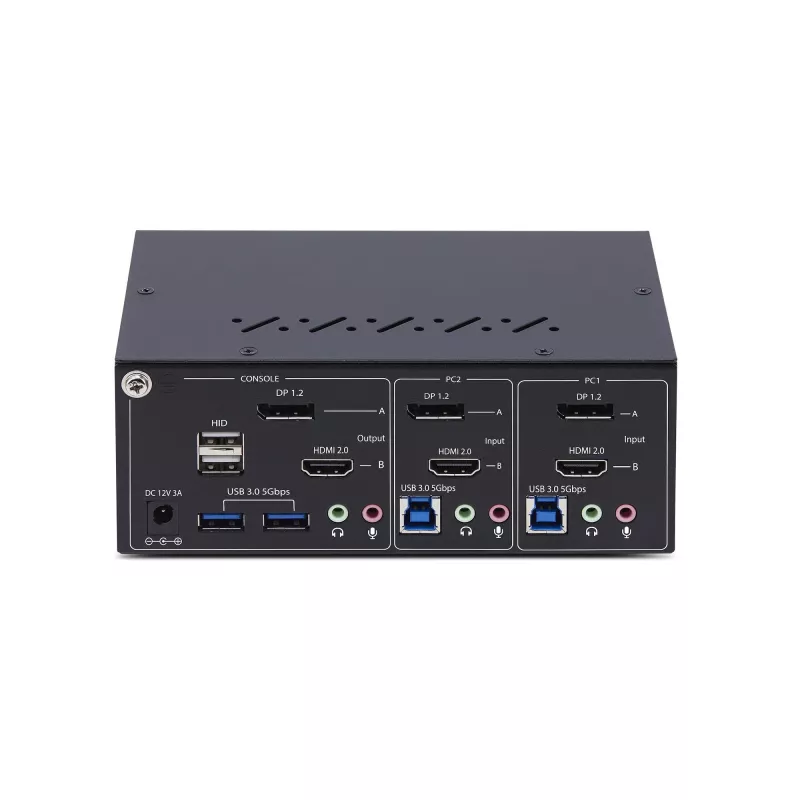StarTech.com P2ADDH462-KVM-SWITCH KVM-switch zwart