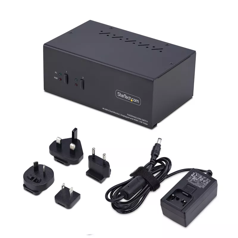 StarTech.com P2ADDH462-KVM-SWITCH KVM-switch zwart