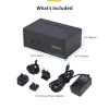 StarTech.com P2ADDH462-KVM-SWITCH KVM-switch zwart
