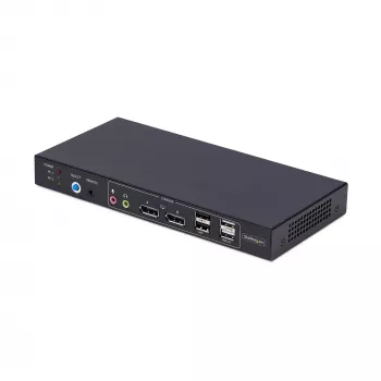 StarTech.com 2-poorts dual-monitor DisplayPort KVM-switch met Dual View videomatrix, 4K 60Hz, 4x USB-hubpoorten, hotkey-omschakeling, DP 1.2 matrix KVM, TAA-conform
