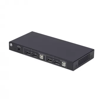 StarTech.com 2-poorts dual-monitor DisplayPort KVM-switch met Dual View videomatrix, 4K 60Hz, 4x USB-hubpoorten, hotkey-omschakeling, DP 1.2 matrix KVM, TAA-conform