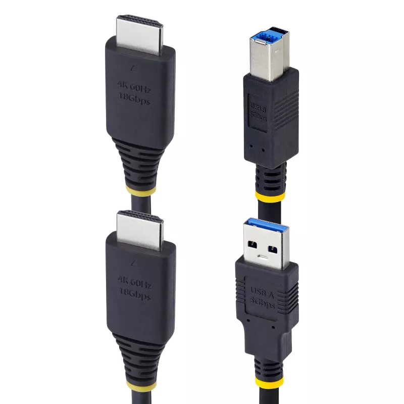 StarTech.com 10ft (3m) HDMI- en USB-5Gbit/s-KVM-kabel, 4K 60Hz, HDMI-2.0- en USB-combikabel voor KVM-switches