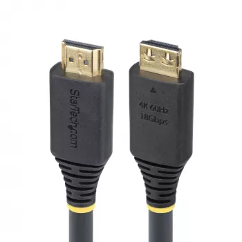StarTech.com 20ft (6,1m) High Speed HDMI-kabel met gripstekkers, 4K 60Hz/1440p 144Hz, HDR10/HDCP 2.2/ARC, 18Gbit/s, UHD HDMI 2.0-kabel voor tv/monitor/display, TPE-mantel