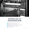 StarTech.com 1U serverrack-legbord – universele geventileerde rack-montage cantilever lade voor 19 inch netwerkapparatuur-rack & kast – hoogbelastbaar staal – draagvermogen 44lb/20kg – 16 inch diepe lade, zwart