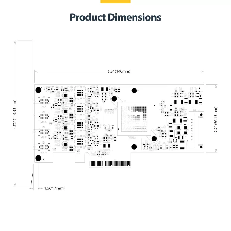 StarTech.com 4-poorts USB Type-C PCIe-kaart, USB 3.2 10Gbps, USB-C PCI Express-uitbreidingskaart, 4x onafhankelijke USB-controllers, Windows/Linux/macOS, TAA-conform