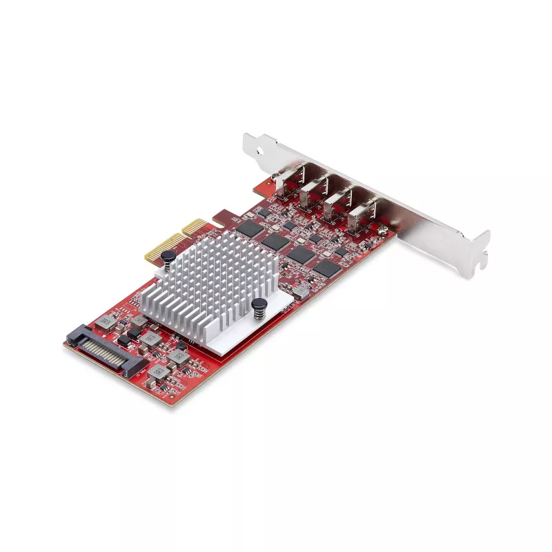 StarTech.com 4-poorts USB Type-C PCIe-kaart, USB 3.2 10Gbps, USB-C PCI Express-uitbreidingskaart, 4x onafhankelijke USB-controllers, Windows/Linux/macOS, TAA-conform