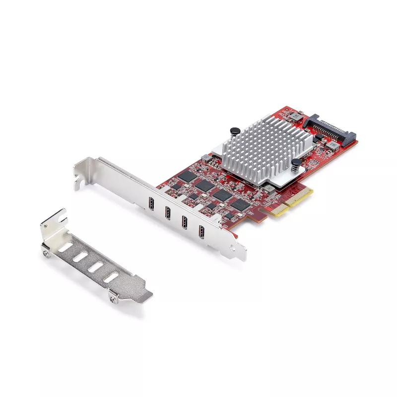 StarTech.com 4-poorts USB Type-C PCIe-kaart, USB 3.2 10Gbps, USB-C PCI Express-uitbreidingskaart, 4x onafhankelijke USB-controllers, Windows/Linux/macOS, TAA-conform