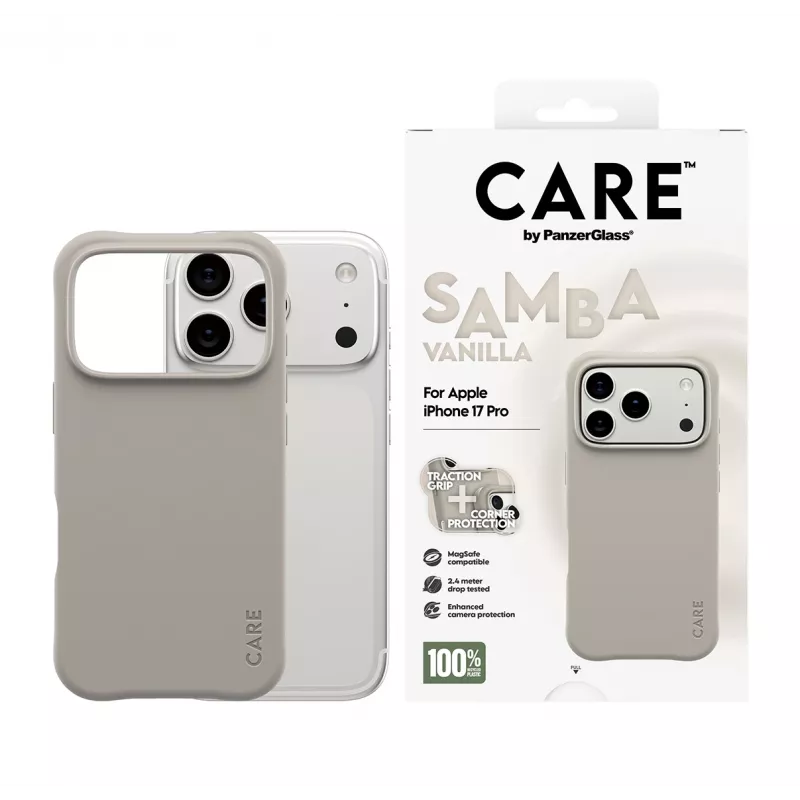 Hoesje PanzerGlass CARE by modieuze hoes Samba Vanilla MagSafe iPhone 17 Pro