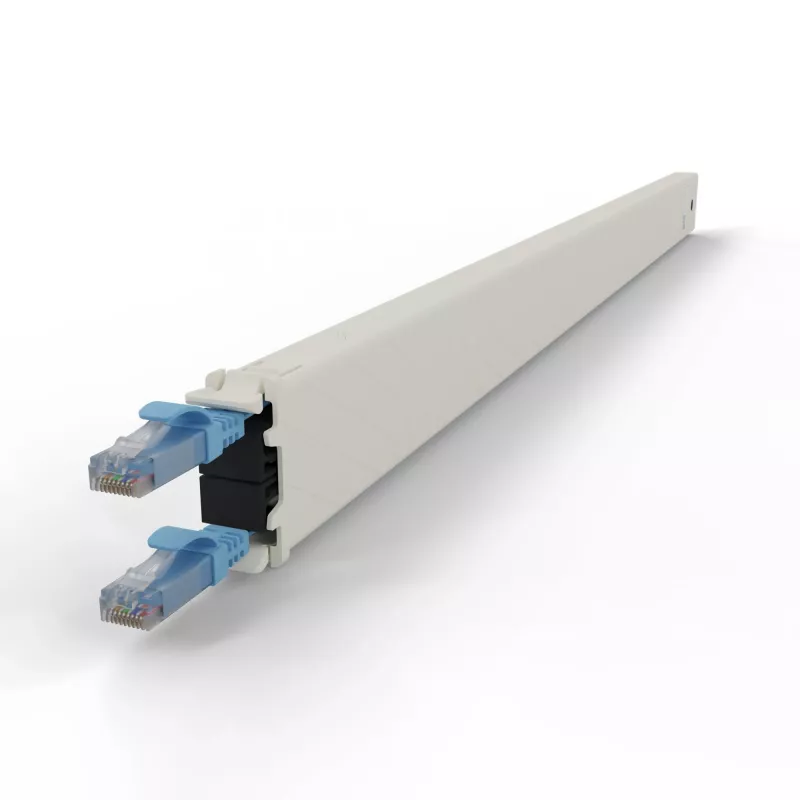 PATCHBOX patchbox.one CONE30UTPBL patchkabelcassette, 30RU, Cat6a, UTP, blauw