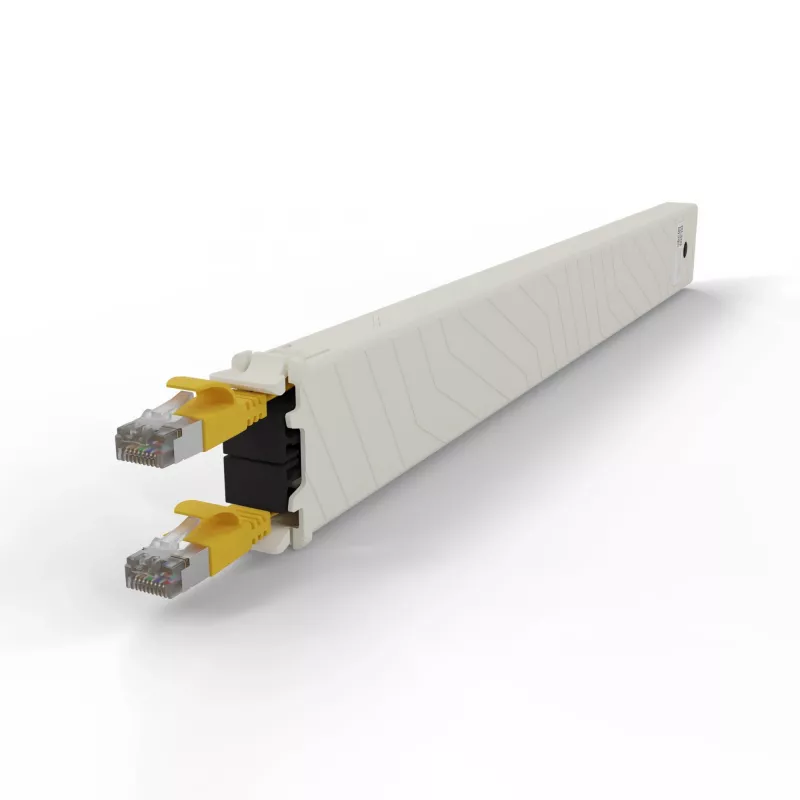 Netwerkkabel PATCHBOX CONEX8STPYL RJ-45 Cat6a 0,8 m geel
