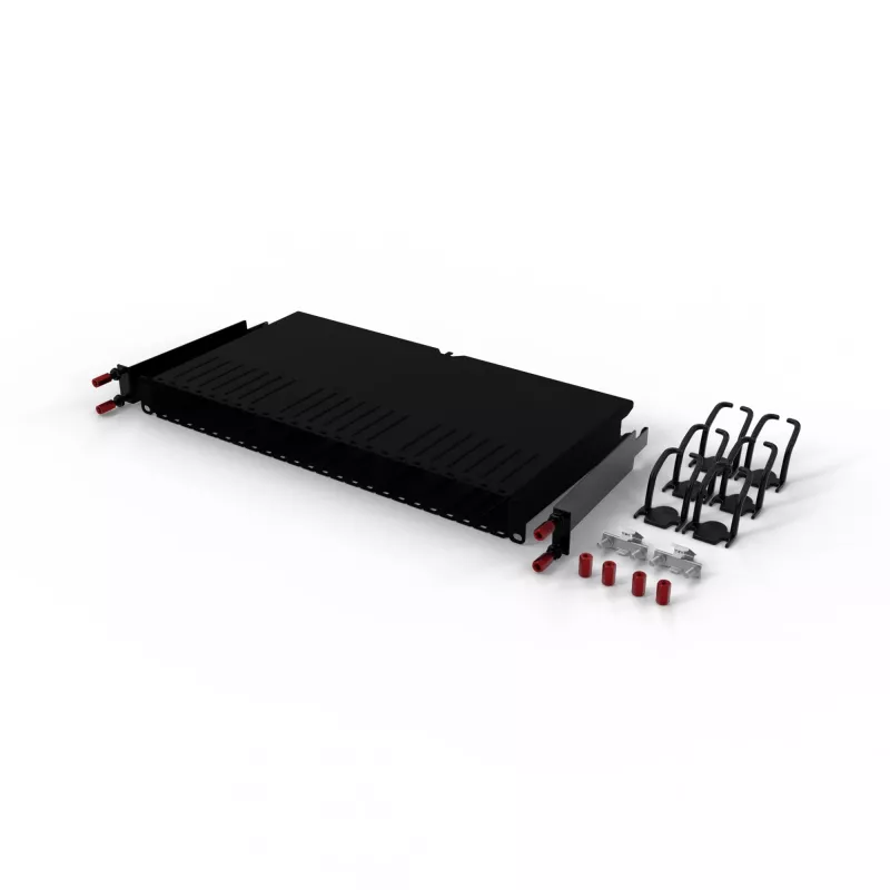 PATCHBOX .one PONEFRAME patchpaneelframe voor maximaal 24 cassettes, incl. montagerails, staal, zwart RAL 9005
