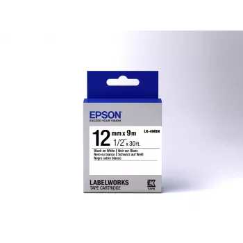 Epson standaard etikettencassette LK-4WBN zwart/wit 12mm (9m)