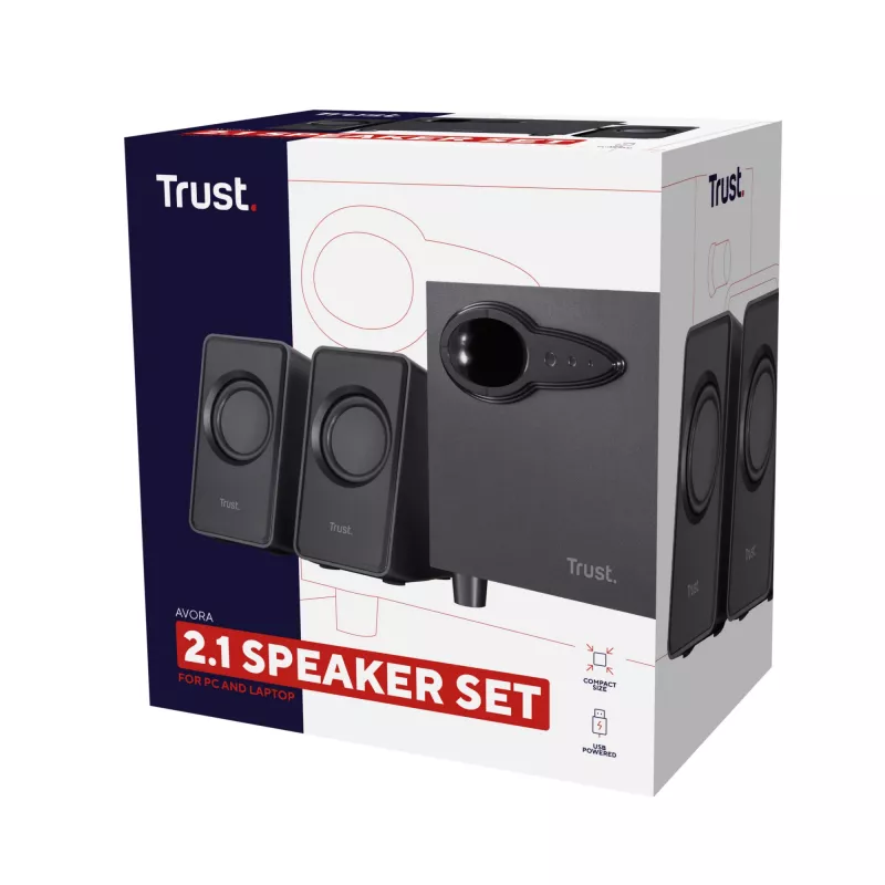 Trust Avora 2.1 luidsprekerset 9 W pc zwart 2.1 kanalen 2-weg