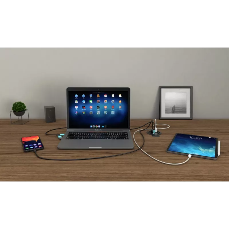 Oplader i-tec inbouw-tafelsnellader USB-C PD 3.0 + 3x USB 3.0 QC3.0 96 W