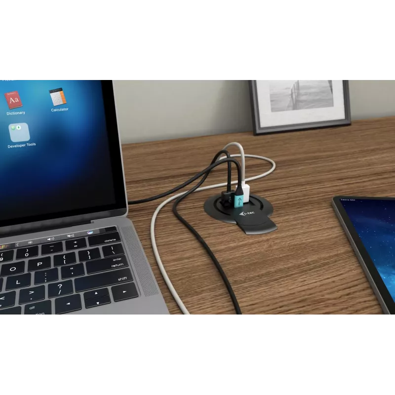 Oplader i-tec inbouw-tafelsnellader USB-C PD 3.0 + 3x USB 3.0 QC3.0 96 W