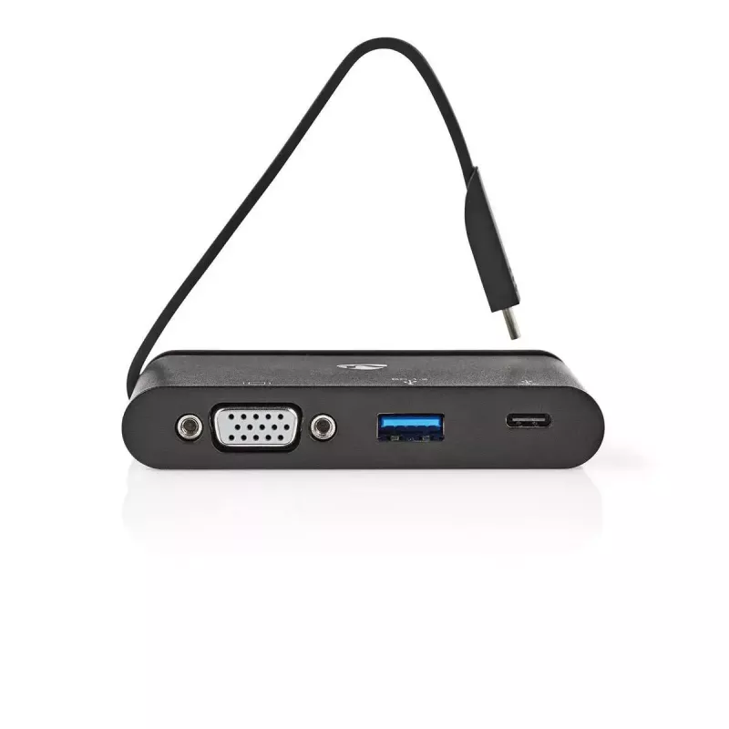 Nedis TCARF220BK USB-C-adapter USB 3.1, USB Type-A / USB Type-C / 1x VGA, zwart