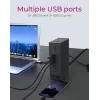ICY BOX IB-DK2262AC bedraad USB 3.2 Gen 1 (3.1 Gen 1) Type-C antraciet