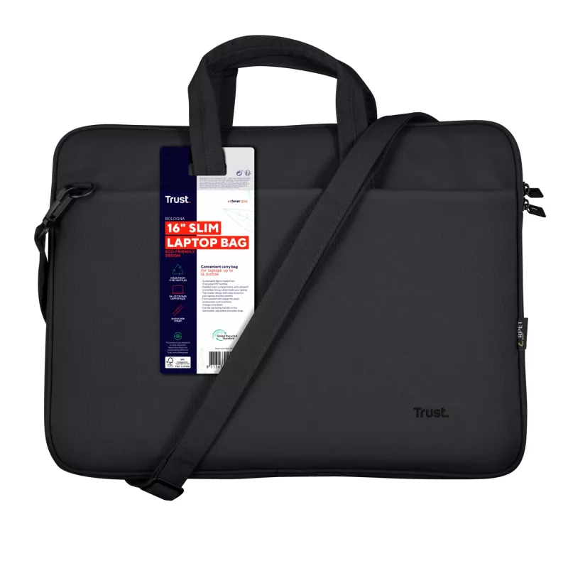 Trust Bologna 40,6 cm (16 inch) toploader-tas zwart