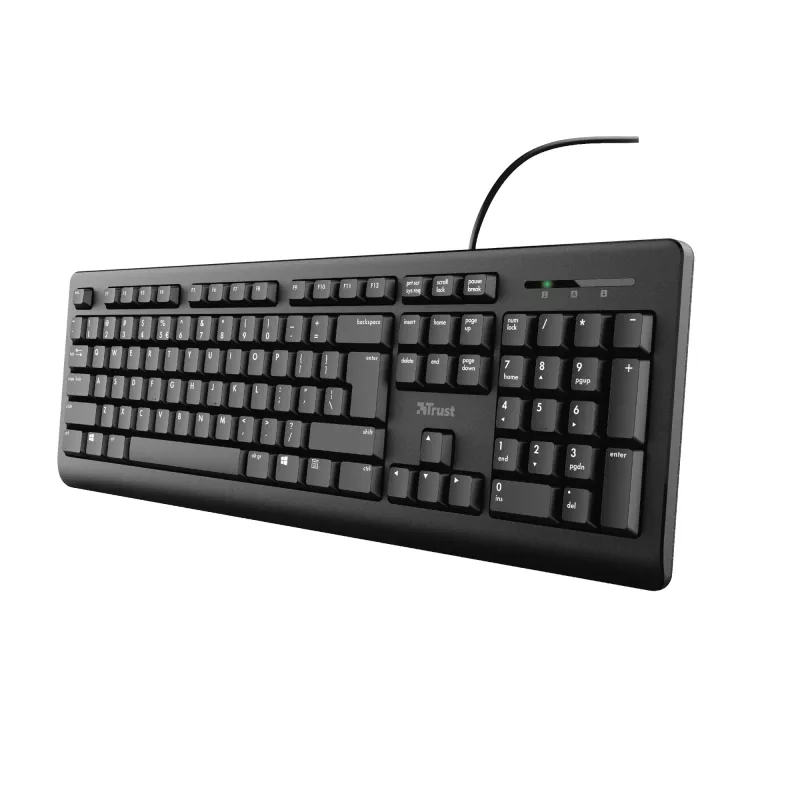 Trust TK-150 toetsenbord kantoor USB QWERTZ Duits zwart
