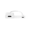 Nedis CCGB64651WT02 USB-C-naar-HDMI-adapter USB 3.2 Gen1, 0,20 m, vernikkeld, PVC, wit