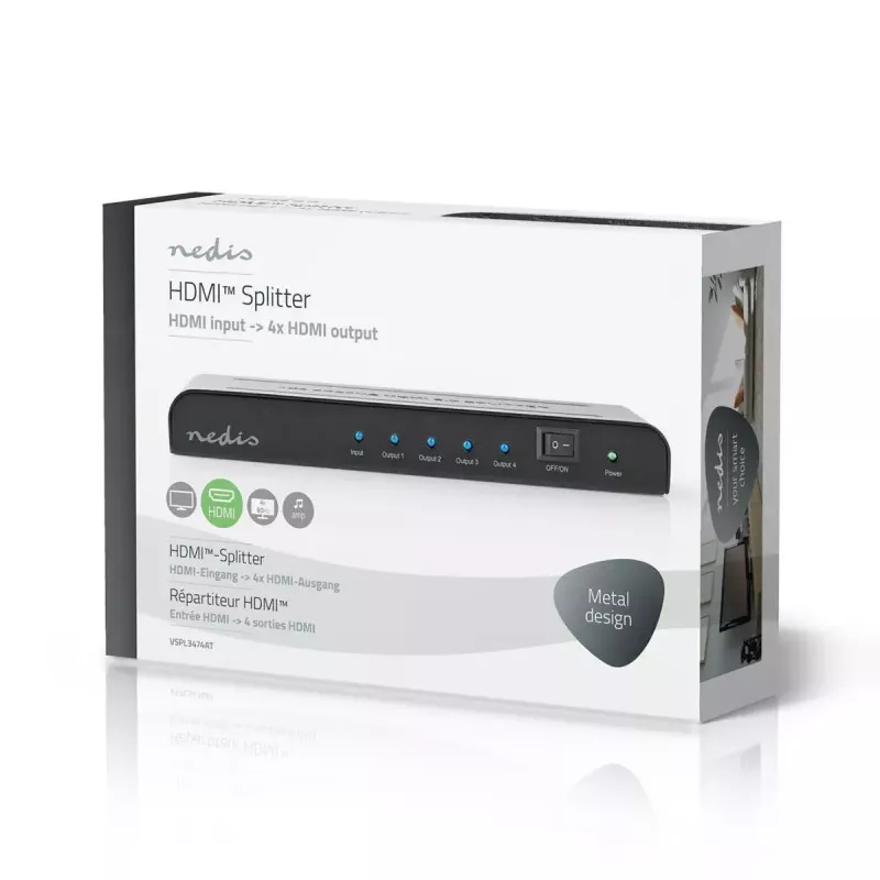 Videosplitter Nedis VSPL3474AT
