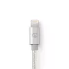 Telefoonkabel Nedis CCTB39300AL10 aluminium 1 m USB A Lightning