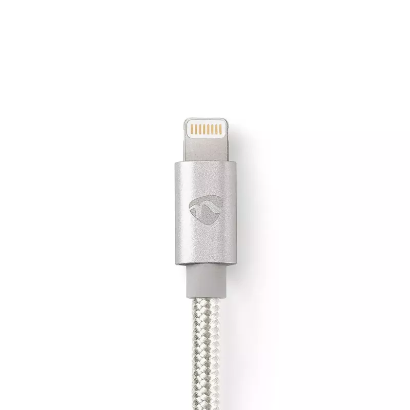 Telefoonkabel Nedis CCTB39300AL10 aluminium 1 m USB A Lightning