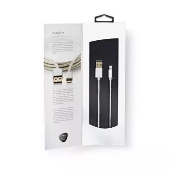 Mobiele telefoonkabel Nedis CCTB39300AL30 aluminium 3 m USB-A Lightning
