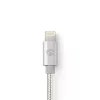 Mobiele telefoonkabel Nedis CCTB39300AL30 aluminium 3 m USB-A Lightning