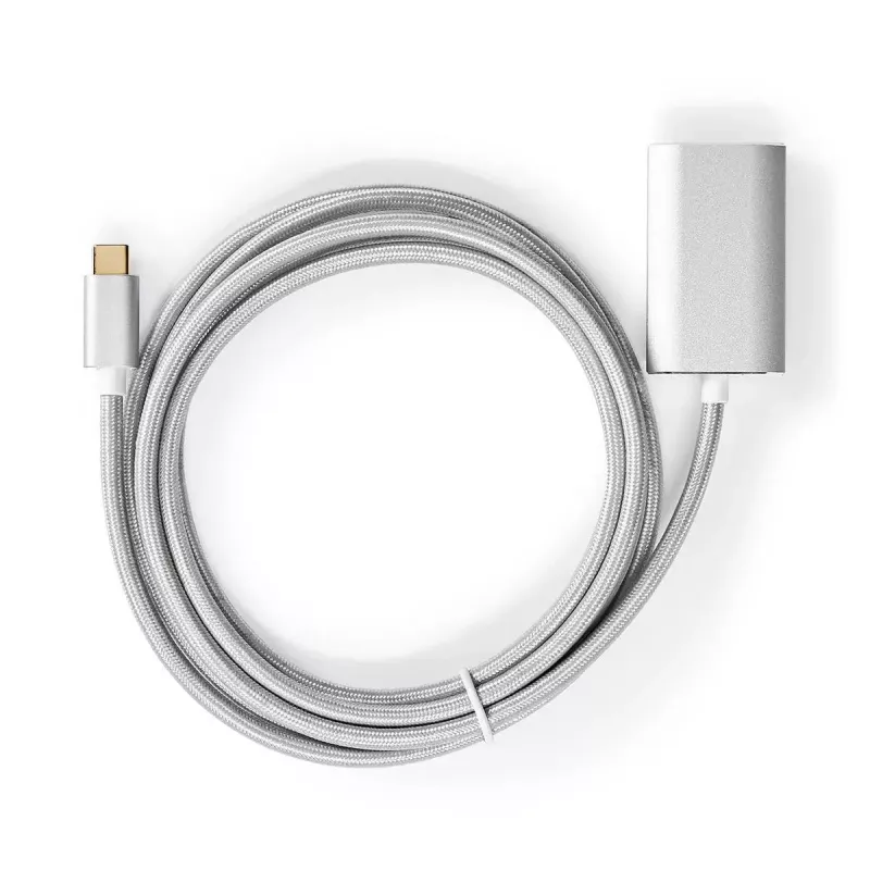 Nedis CCTB64680AL20 videokabel-adapter 2 m HDMI Type-A USB Type-C zilver