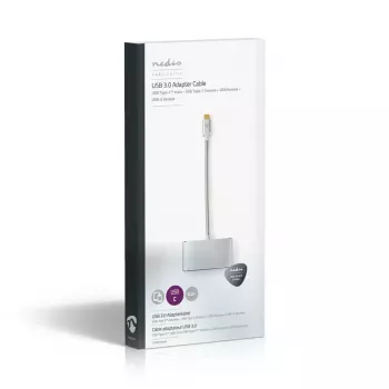 Laptop-dock Nedis CCTB64760AL02 aluminium 0,2 m kabel 5 Mbit/s