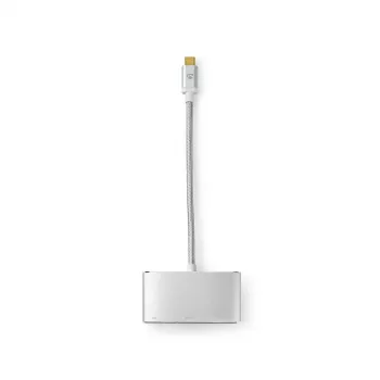 Laptop-dock Nedis CCTB64760AL02 aluminium 0,2 m kabel 5 Mbit/s