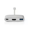 Laptop-dock Nedis CCTB64765AL02 zilver 5 Gbit/s