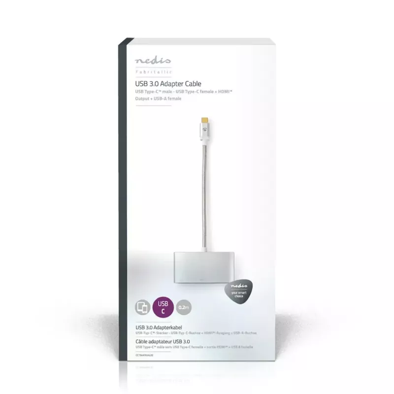 Laptop-dock Nedis CCTB64765AL02 zilver 5 Gbit/s