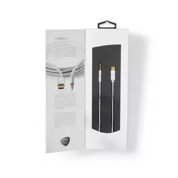 Audiokabel Nedis CCTB65940AL10 1 m USB-C naar 3,5 mm aluminium