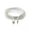 Audiokabel Nedis CCTB65940AL10 1 m USB-C naar 3,5 mm aluminium