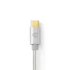 Audiokabel Nedis CCTB65940AL10 1 m USB-C naar 3,5 mm aluminium