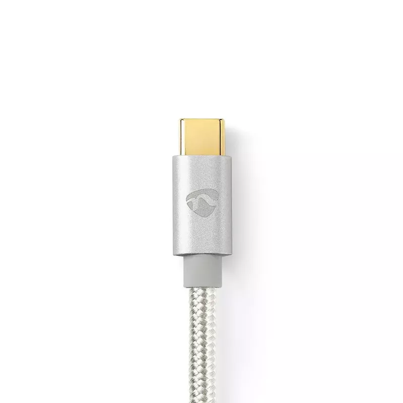 Audiokabel Nedis CCTB65940AL10 1 m USB-C naar 3,5 mm aluminium