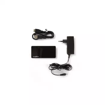 USB-hub Nedis UHUBU3420BK USB 3.2 Gen 1 Micro-B zwart