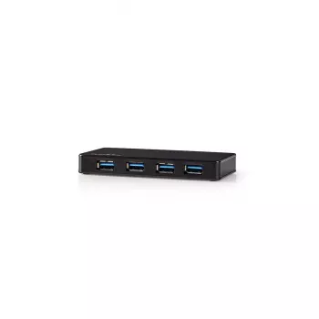 USB-hub Nedis UHUBU3420BK USB 3.2 Gen 1 Micro-B zwart