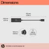 HP USB-C naar RJ45 adapter G2, bedraad, USB Type-C, zwart, China, thuis, Windows 10, Windows 11