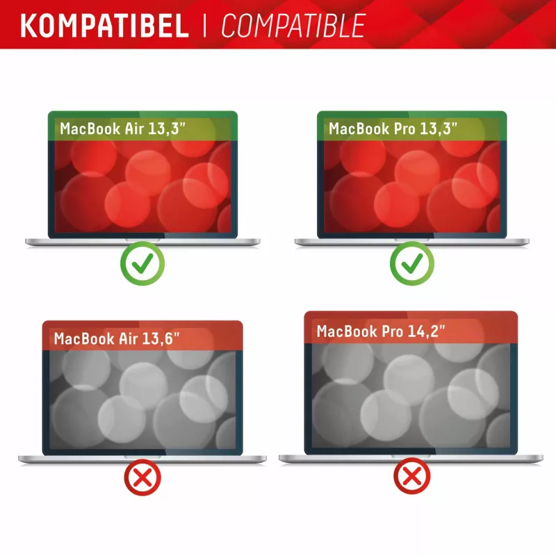 Displex PRIVACY SAFE magnetische 2-weg kijkbeschermingsfilter voor MacBook Air/MacBook Pro 13,3''