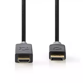 Videokabel-adapter Nedis CCBW37100AT10 1 m DisplayPort naar HDMI zwart