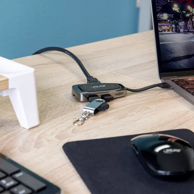 USB-hub InLine USB 3.2 Gen. 2 Multi Hub (2xUSB-A + 1xHDMI + 1xUSB-C)